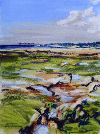 “Rock pools, le Côte Sauvage”,
pastel on paper, 31cm x 23cm “Rock pools, le Côte Sauvage”,
pastel on paper, 31cm x 23cm